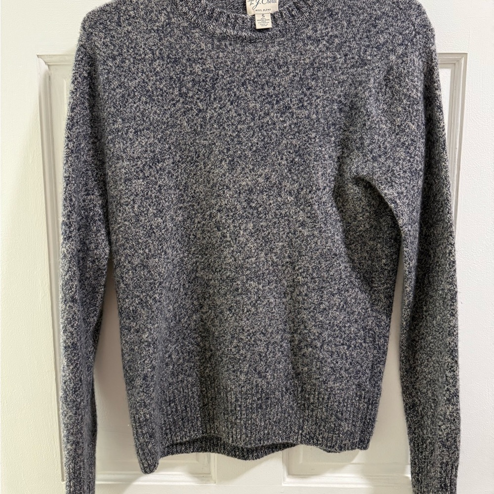 J. Crew Men's Heathered Gray Crewneck Sweater